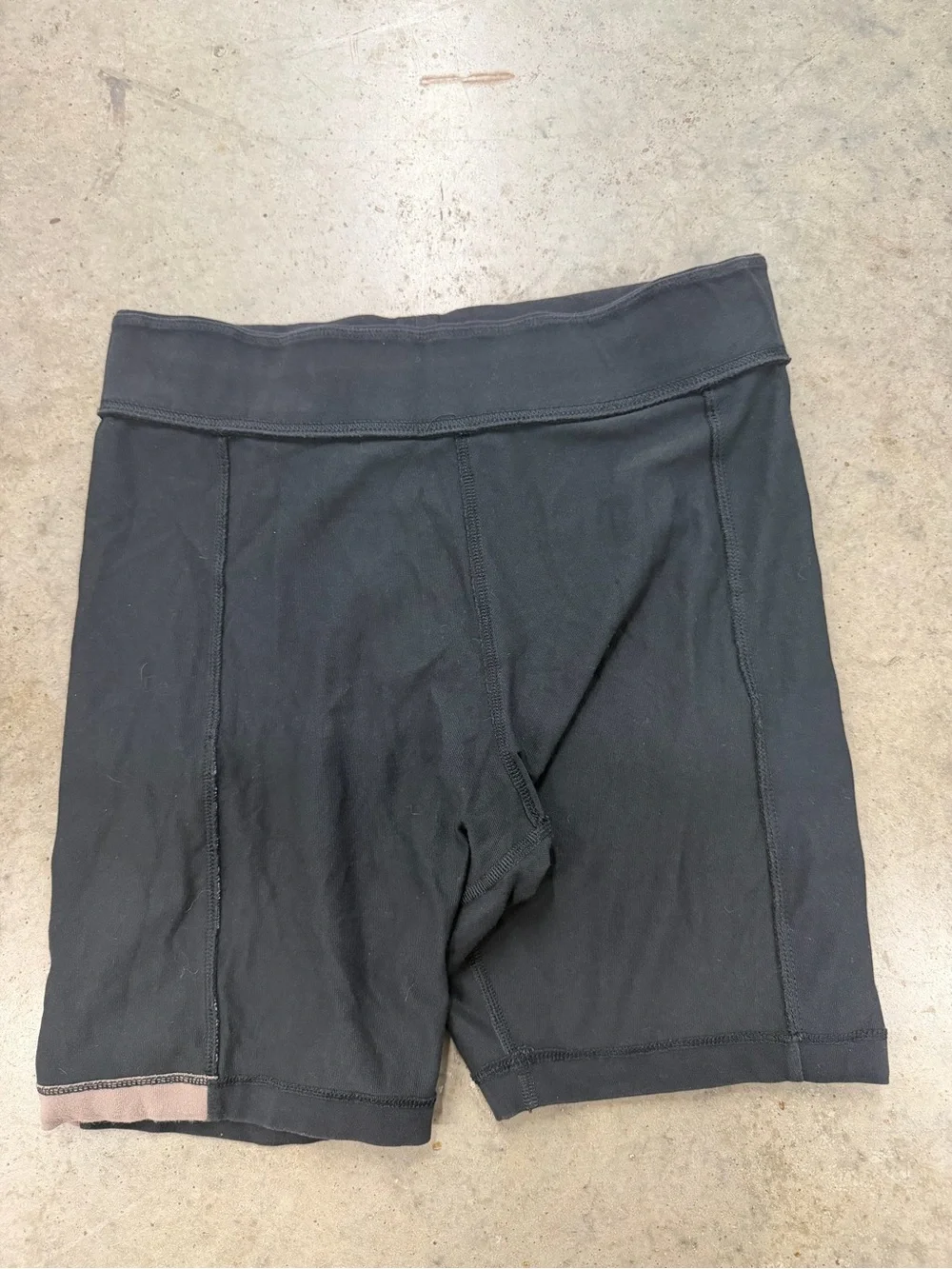 Nike Black and Taupe Athletic Shorts with Logo Panel
